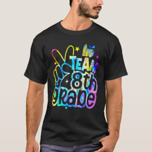 T-shirt Équipe Tie Dye Huitième 8e Classe Retour À L'École