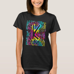 T-shirt Équipe Tie Dye Kindergarten Typographie maternelle