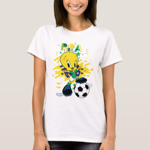 T-shirt Équipe TWEETY™ Brésil Graphique de football
