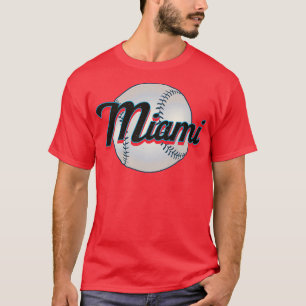 T-shirt Équipe Vintage de baseball de Miami