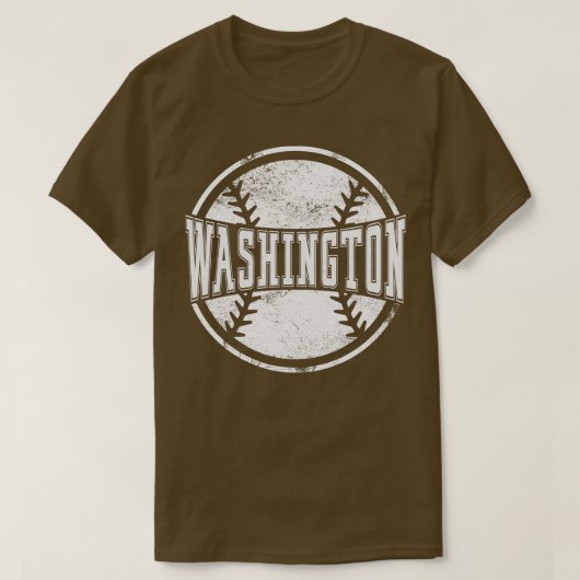 T-shirt Équipe vintage de baseball de Washington (Design devant)