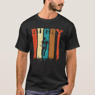 T-shirt Équipe Vintage Retro Sports Rugby Football P