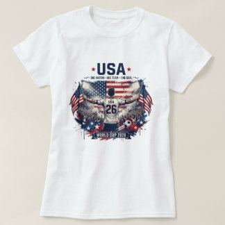 T-shirt Équipement de fan de football américain USA 2026 P