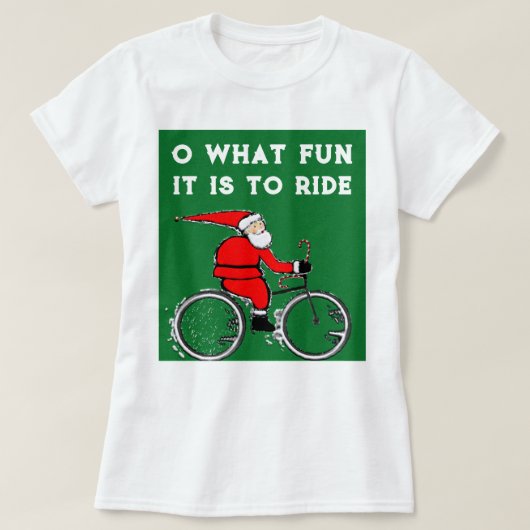 T-shirt Équipement de Noël à vélo (Design devant)