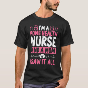 T-shirt Équipement d'infirmière de soins à domicile Badge