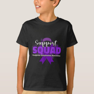 T-shirt Équipes de soutien Rubans violets Lymphome de Hodg