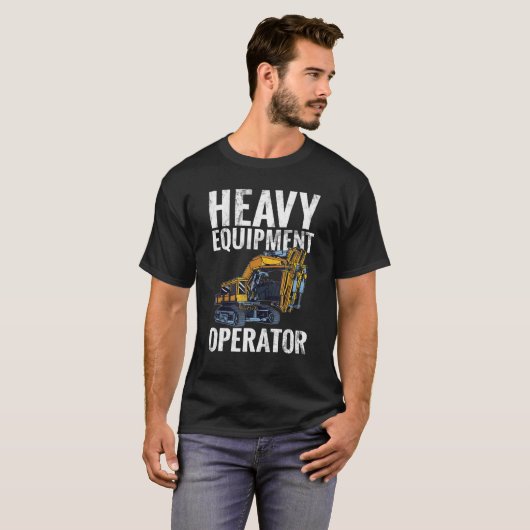 T-shirt Equipment Operator Construction Worker & Constru (Devant entier)