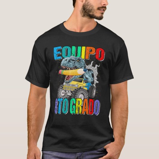 T-shirt Equipo 8À Quinto Grado Maestra Dinosaurio Camión (Devant)