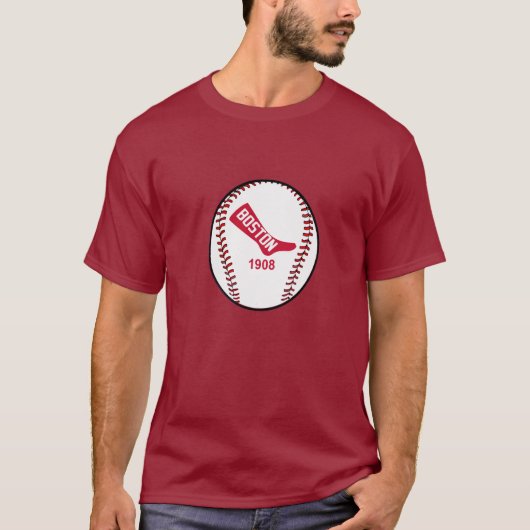 T-shirt Equipo de Beisbol De Boston Vintage (Devant)
