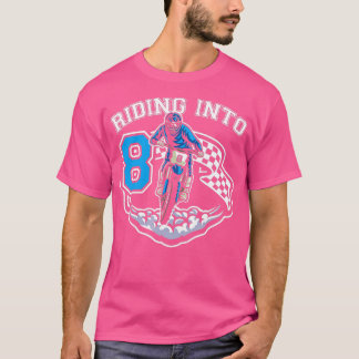 T-shirt Équitation Dans 8 Ans 8e Anniversaire Boy Dirt Vél