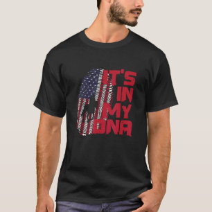 T-shirt Équitation dans l'empreinte ADN patriote américain