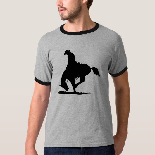 T-shirt Équitation de Bronc de selle (Devant)