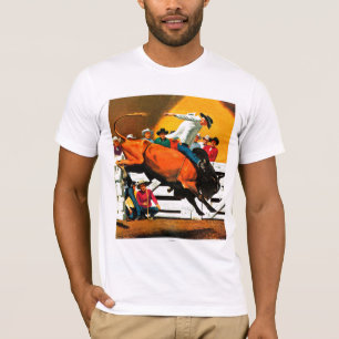 T-shirt Équitation de Taureau par Fred Ludekens