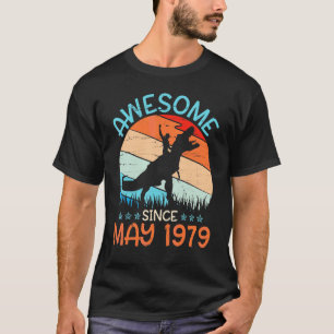 T-shirt équitation Dinosaur Mon Anniversaire 43 Ans Étonna