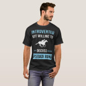 T-shirt Équitation introvertie Cheval Cavalier (Devant entier)