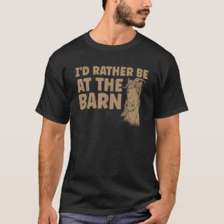 T-shirt Équitation J'aimerais mieux être à l'écurie Chev