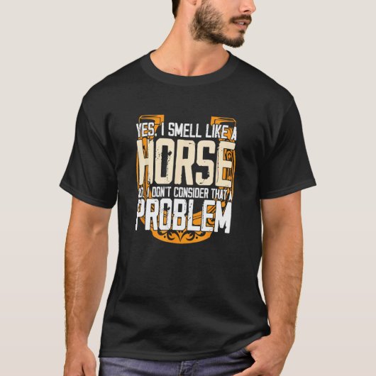 T-shirt Équitation Odeur comme chevaux cavalier course Gra (Devant)