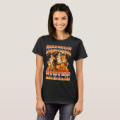 T-shirt Équitation Squelette de cheval à cheval 90 Bootleg (Devant entier)