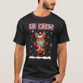 T-shirt Er Crew Buffalo Plaid Face Mask Reindeer Nurse Xma (Devant)