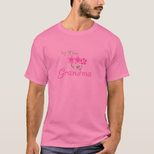 T-shirt ęr Fleurs Grand-maman-Roses de temps