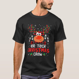 T-shirt ER Tech Christmas Crew Cute Reindeer Xmas Love Tec