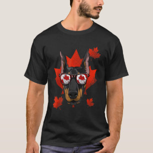 T-shirt Érable feuille Canada Pinscher Dobermann Canadien