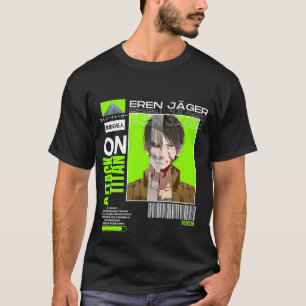 T-shirt Eren Jeager en Titan forme autocollant classique