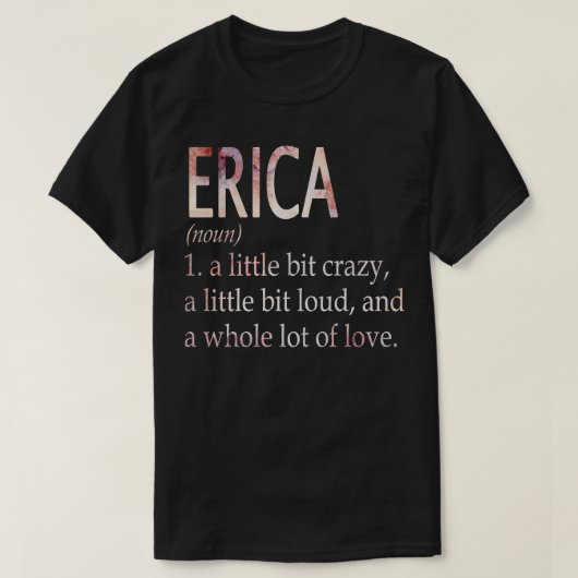 T-shirt Erica Fille Nom Définition (Design devant)