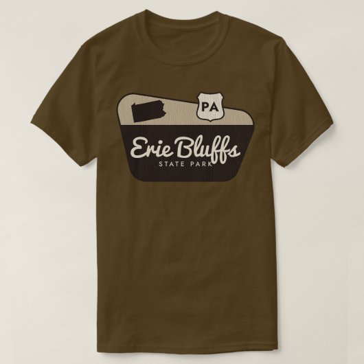 T-shirt Erie Bluffs State Park Pennsylvania Affiche de bie (Design devant)