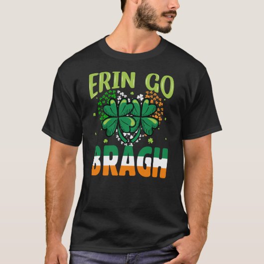 T-shirt -Erin Go Bragh Trèfle St. Patrick Design-60879 (Devant)