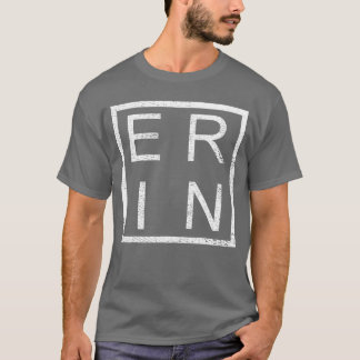 T-shirt Erin Personnalisé Erin Nom Fille Femme Erin rétro