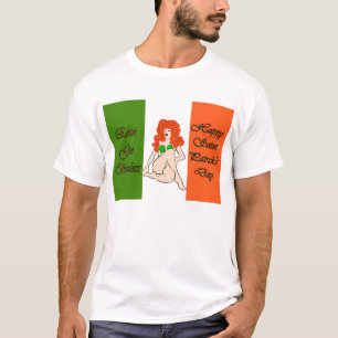 T-shirt Erin vont le jour de St Patrick heureux braless