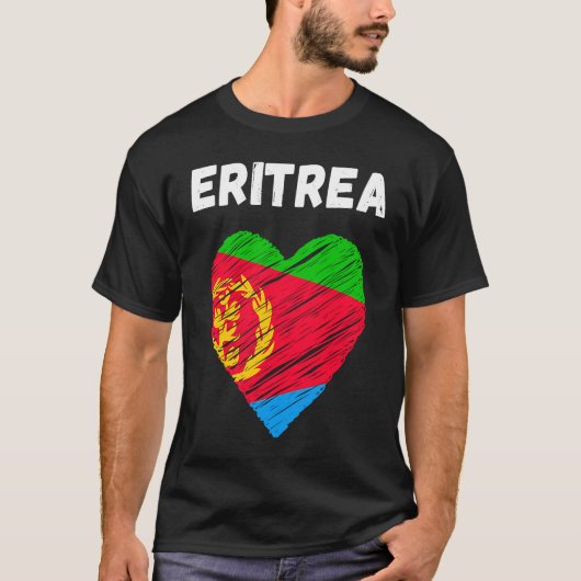 T-shirt Eritrea Flag Holiday Eritrea Heart Eritrean Flag (Devant)