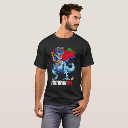 T-shirt ERITREANRex Proud ERITREAN Flag Fun Dinosaur Sauru (Devant entier)