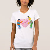 T-shirt Ernie & Bert Big Valentine's Heart (Devant)
