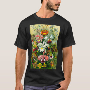 T-shirt Ernst Haeckel Vintage Orchidée botanique biologiqu