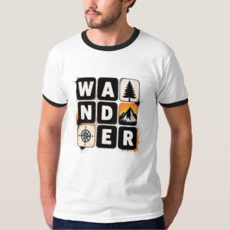 T-shirt Errer – Typographie de voyage et d'aventure minima