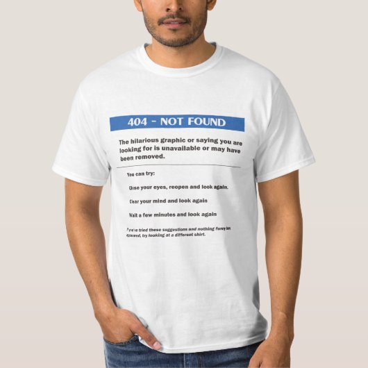 T-shirt Erreur 404 (Devant)