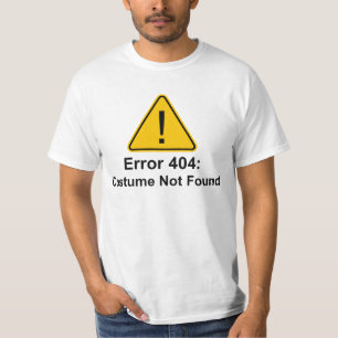 T-shirt Erreur 404 Costume Halloween introuvable
