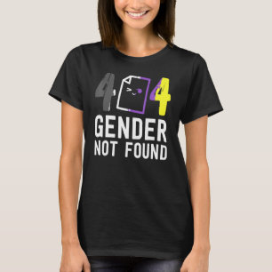 T-shirt Erreur 404 Genre Non Lgbt Fierté Trouvé Genre Non 