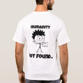 T-shirt Erreur 404 - Humanité introuvable - Tech Fun (Dos)
