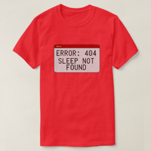 T-shirt Erreur 404 Parties scintillant de veille introuvab