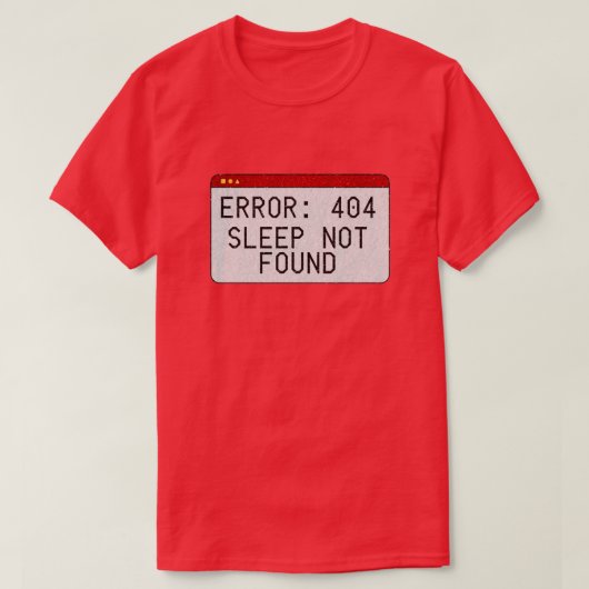 T-shirt Erreur 404 Parties scintillant de veille introuvab (Design devant)