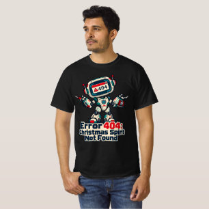 T-shirt Erreur 404 Robot Humour Esprit de Noël