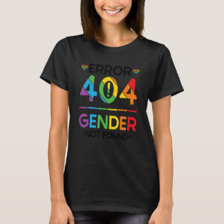 T-shirt Erreur Agender Non Binary Pride 404 Sexe Non Foun