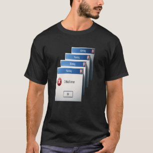 T-shirt Erreur critique — Graphique des boîtes d'avertisse