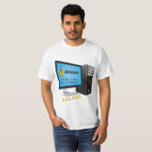T-shirt Erreur d'avertissement Nerd de l'ordinateur de pro (Devant entier)