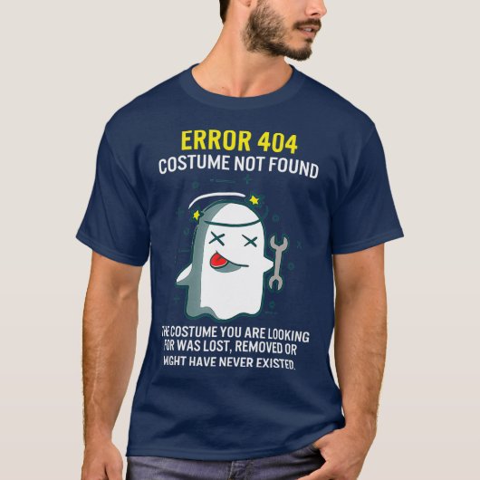 T-shirt Erreur d'Halloween 404 Costume introuvable (Devant)