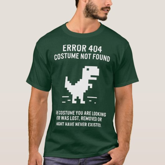 T-shirt Erreur d'Halloween 404 Costume introuvable (Devant)