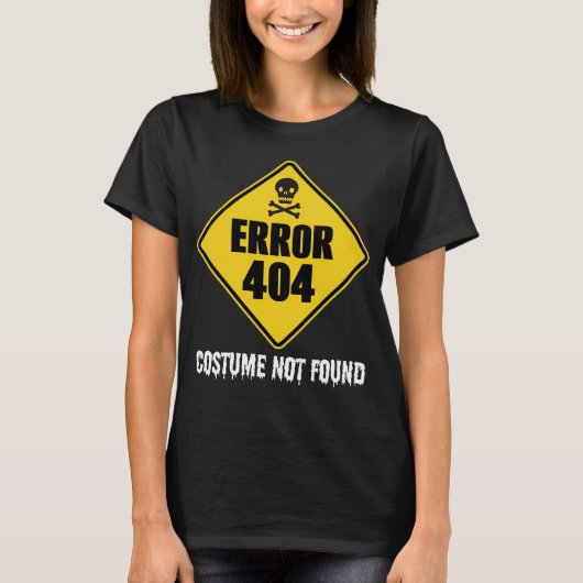 T-shirt Erreur d'Halloween 404 Costume introuvable (Devant)